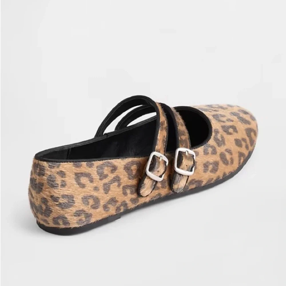 GAP Kids girls’ leopard double-strap ballet flats 🐆